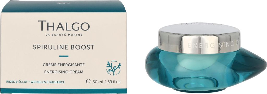 THALGO Spirulina Boost 2.0 Vitalisierende Creme, 50 ml glättet die Haut und mindert Anzeichen von Müdigkeit