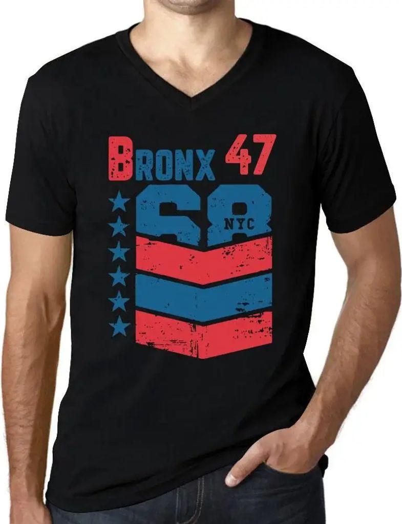 Herren Grafik T-Shirt Bronx 47 Geschenk 47. Geburtstag Jahrestag 47 Jahre Jubiläum 47 Jährige Mann Jahrgang 1977 Kurzarm Lustige Druck