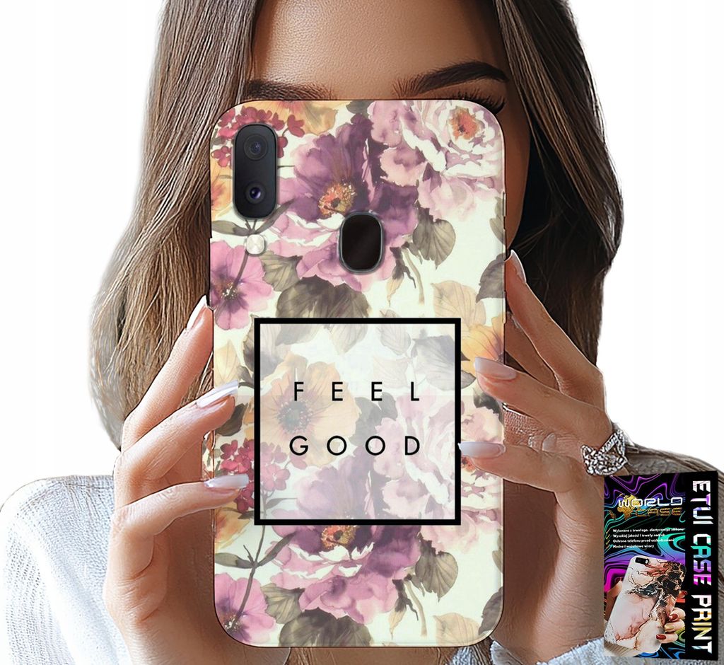 Etui Für Samsung Galaxy A40 - Florales Design, Modische Damen + Glas