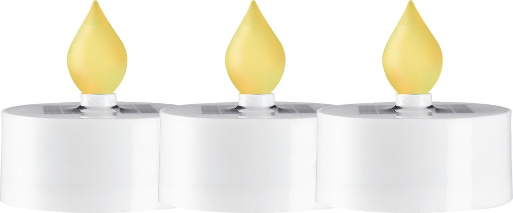 Star Trading LED Solar Teelichte 3 Stk. weiß Kunststoff Produktbild 