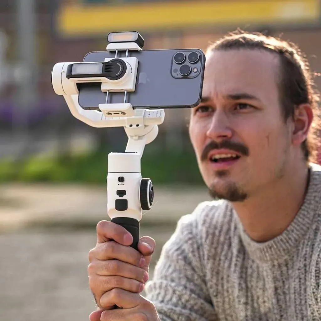 Stabilisateur pour Smartphone Smooth 5S Blanc avec Éclairage Intégré - 6