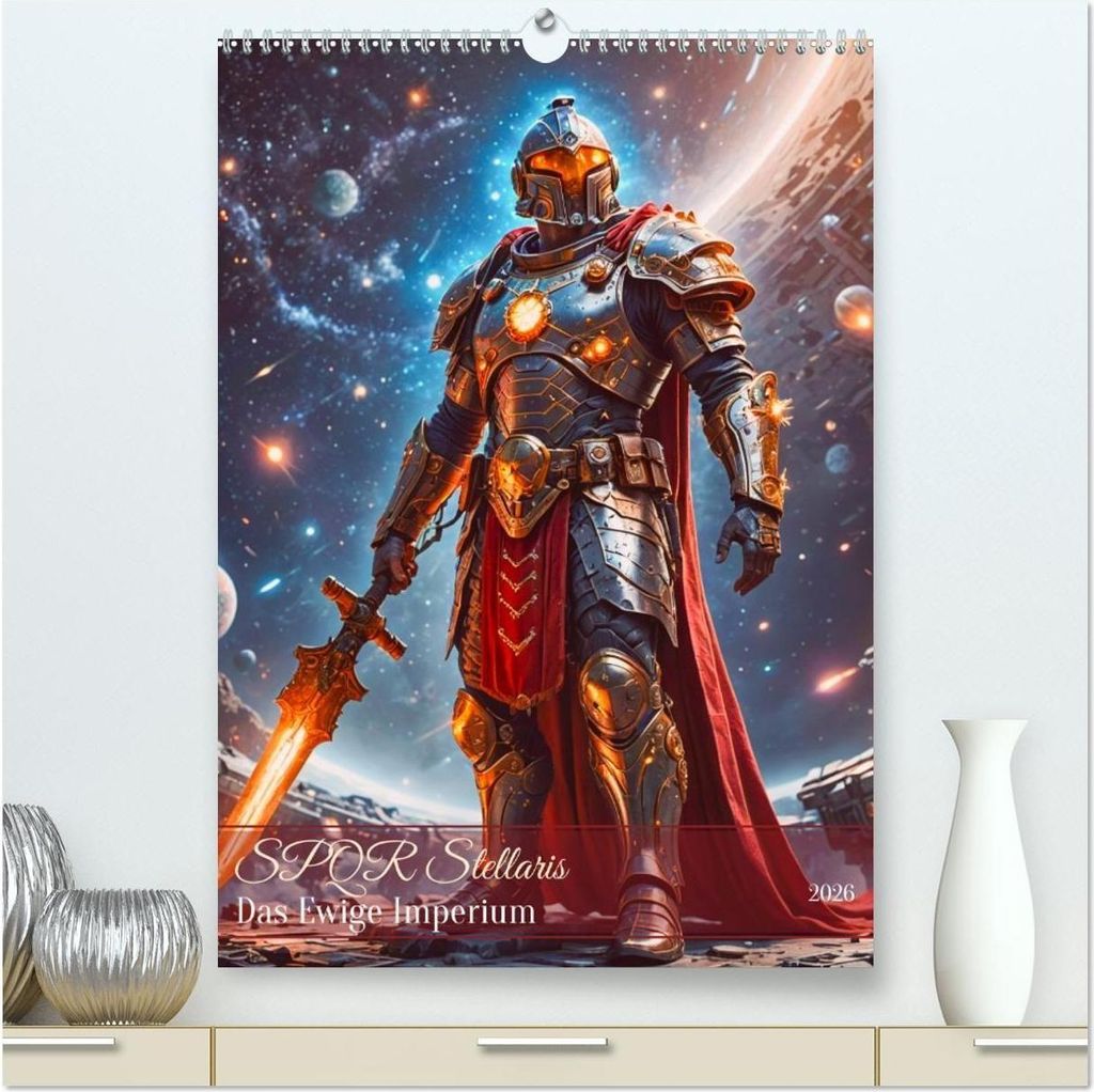 SPQR Stellaris - Das Ewige Imperium (hochwertiger Premium Wandkalender 2026 DIN A2 hoch), Kunstdruck in Hochglanz