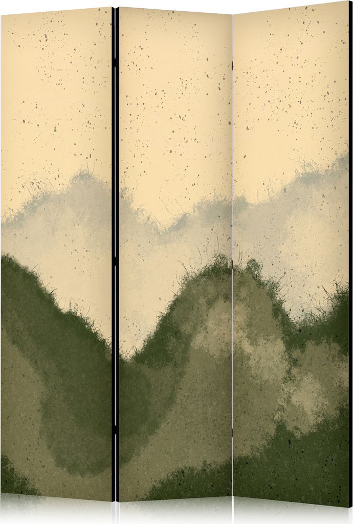 Neuheit! Dekorativer Paravent Raumteiler Trennwand Foto-Paravent Spanische Wand XXL 135x172 cm Doppelseitig Minimalism Bergen f-A-10175-z-a