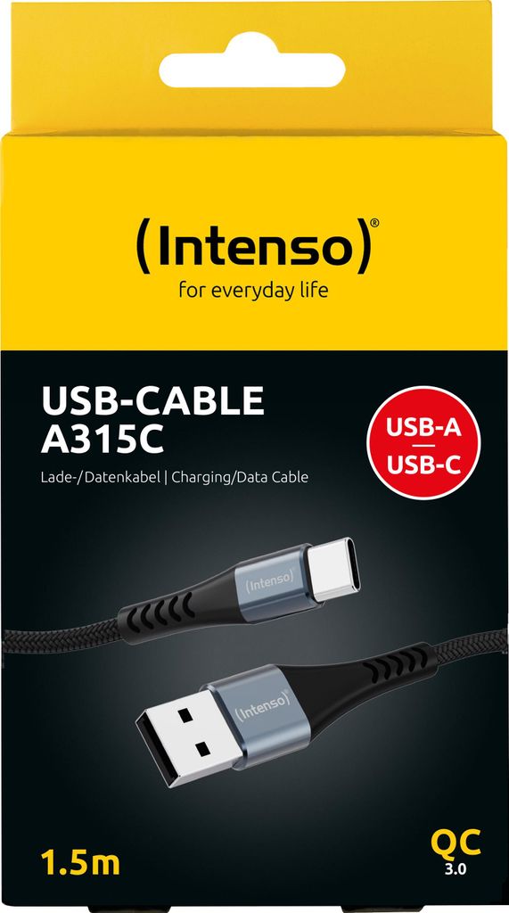 Intenso A315C USB-C Lade-/Datenkabel, 1,5m, Schnellladen Produktbild 