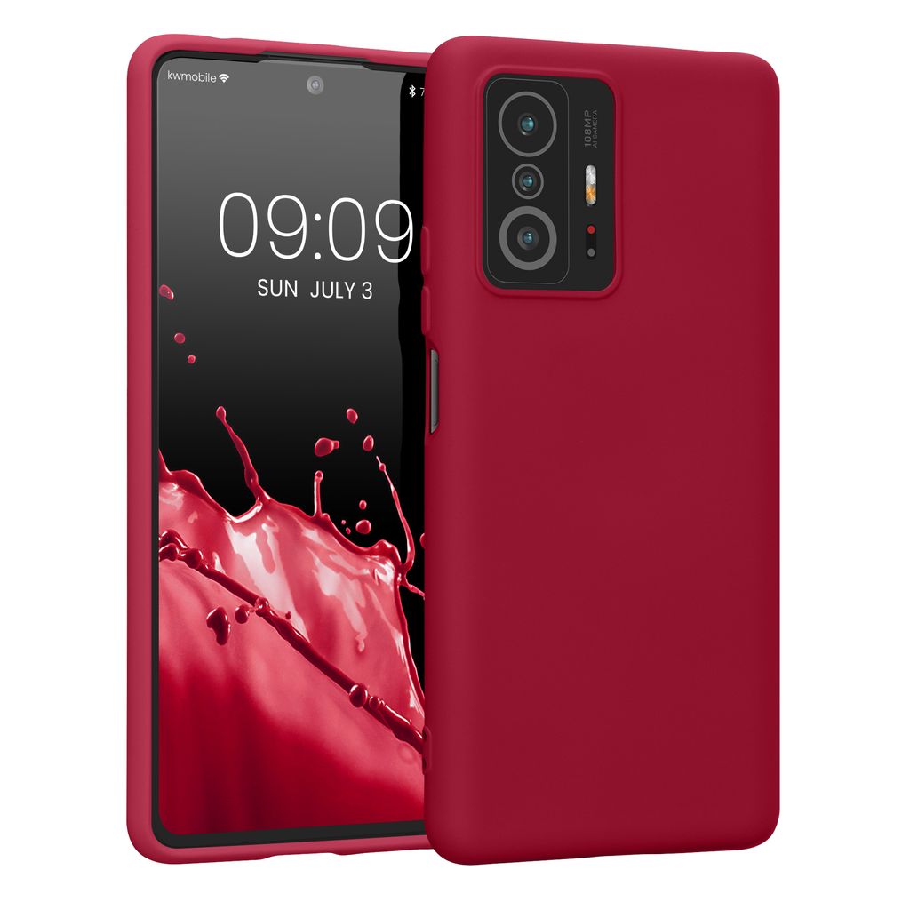 Kwmobile Holz-Hülle Für Xiaomi 11T / 11T Pro – Mit Kompass-Design, TPU-Rahmen, Stoßfest – Jedes Stück Ein Unikat