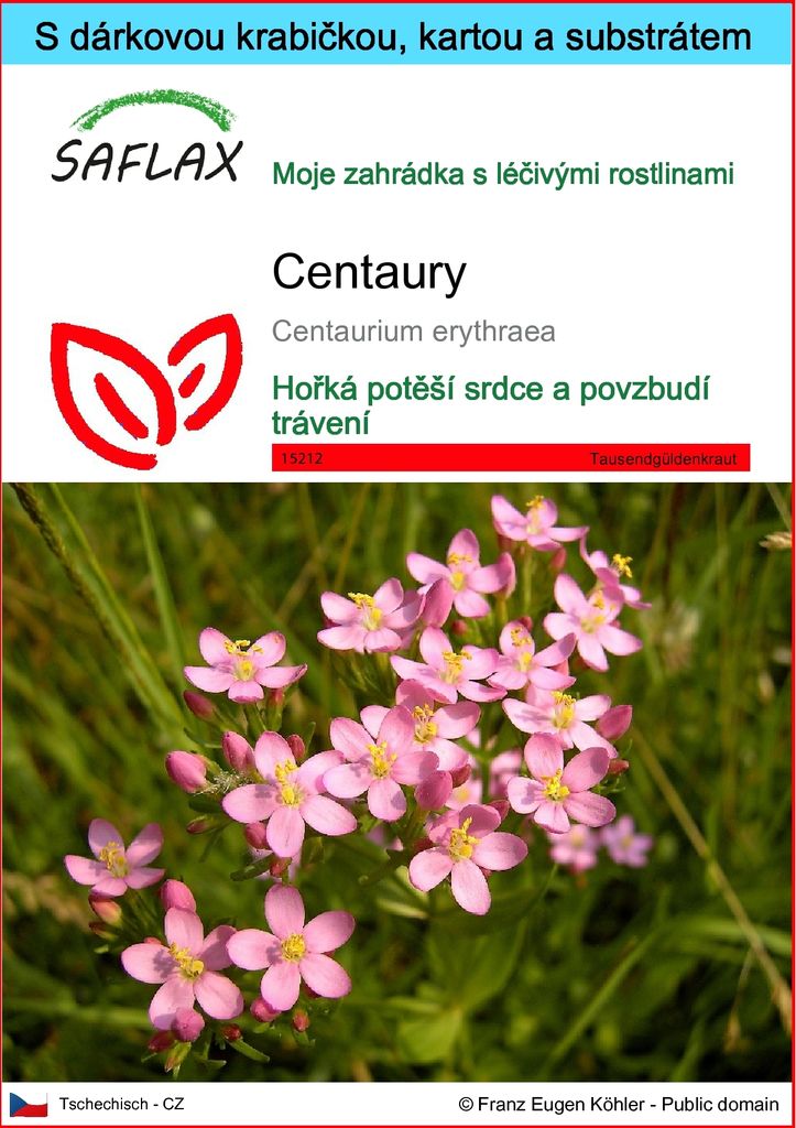 SAFLAX Dárková sada - Centaury - Centaurium erythraea - 250 Obrázek produktu 