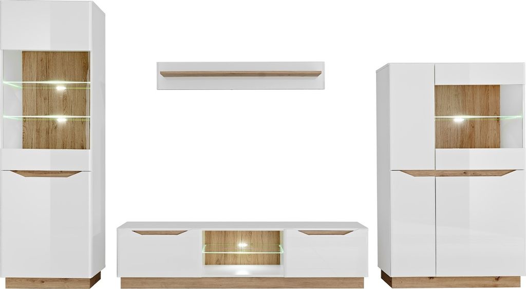 Wohnwand FAME, Wohnzimmerset, Wohnzimmer, Wand, Regal, TV Produktbild 3