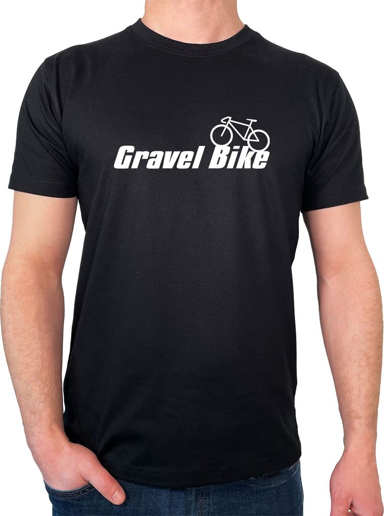 Huuraa Herrenshirt Gravel Bike Fahrrad Geschenk Größe XXL Black Bio Baumwolle Fairtrade Gravel Bike Präsent
