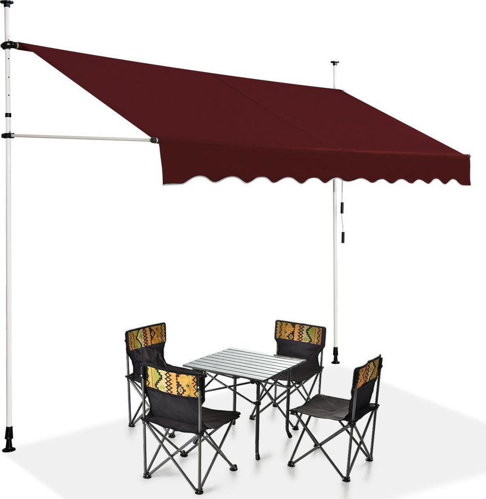 COSTWAY Tenda da sole a morsetto 300 cm, tenda da sole per Immagine del prodotto 