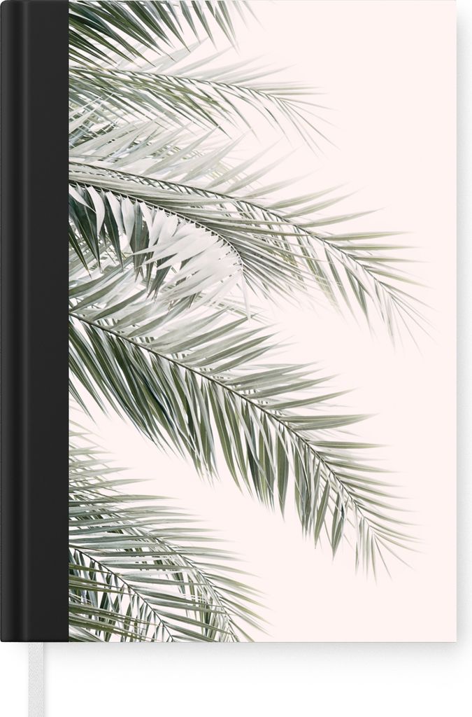 MuchoWow Notizbuch Tagebuch Haushaltsbuch Notebook A5 Pflanze - Grün - Natur - Weiß - Notizblock - Notizheft - Notebook - Schreibblock - Papier