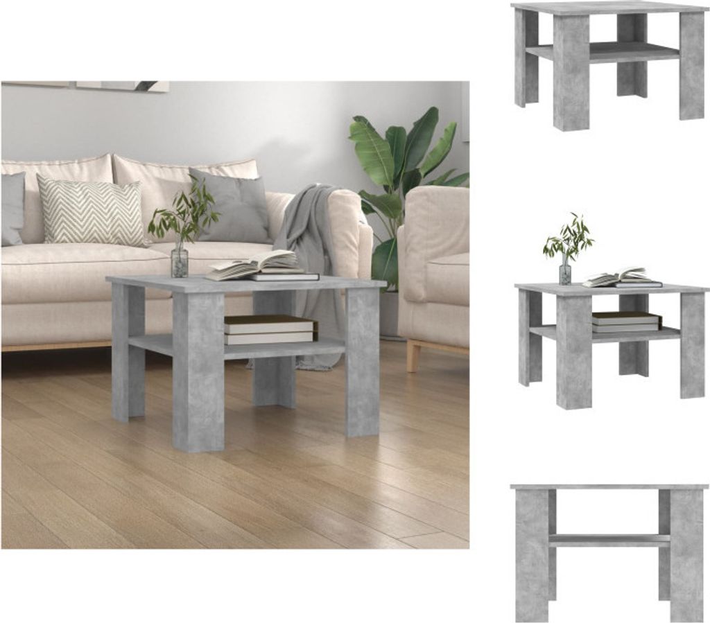 vidaXL Couchtisch Betongrau 60x60x42 cm Holzwerkstoff - Couchtische