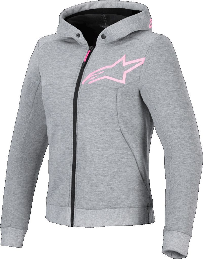 Alpinestars Stella Chrome V2 Sport Damen Motorrad Zip Hoodie, grau, XL