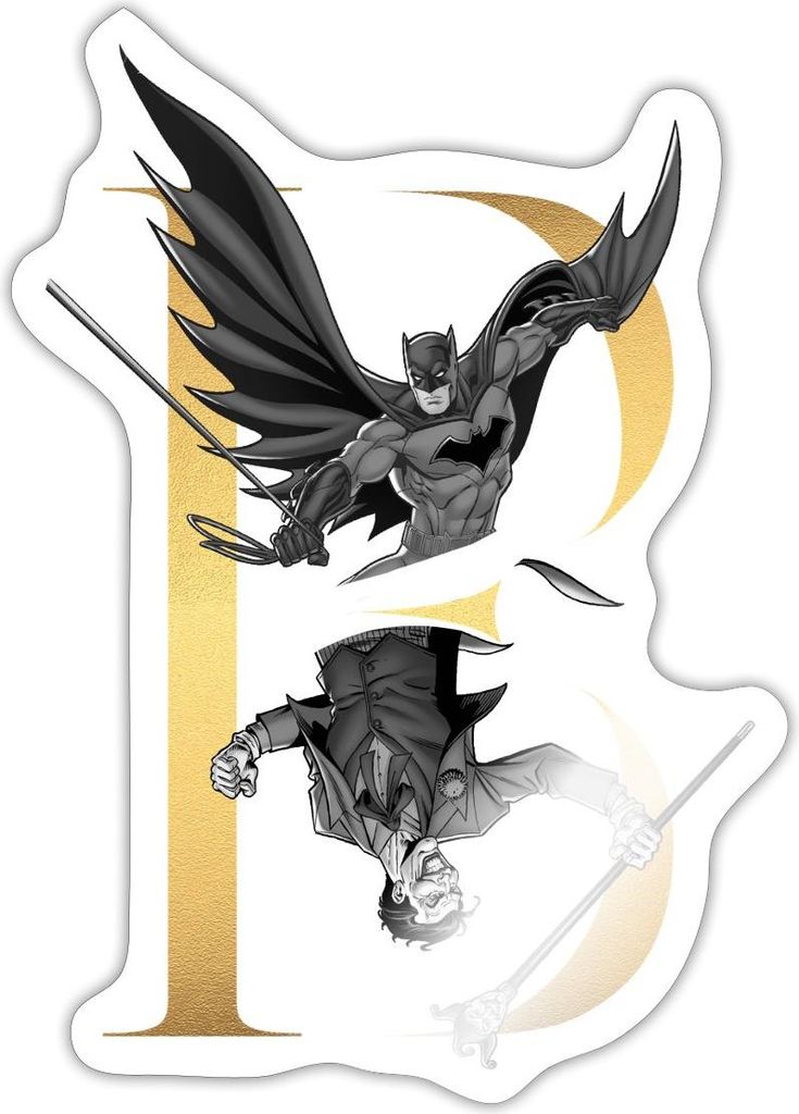 Spreadshirt Batman 80 Jahre Joker Sticker Aufkleber, 10 x 10 cm, Weiß glänzend