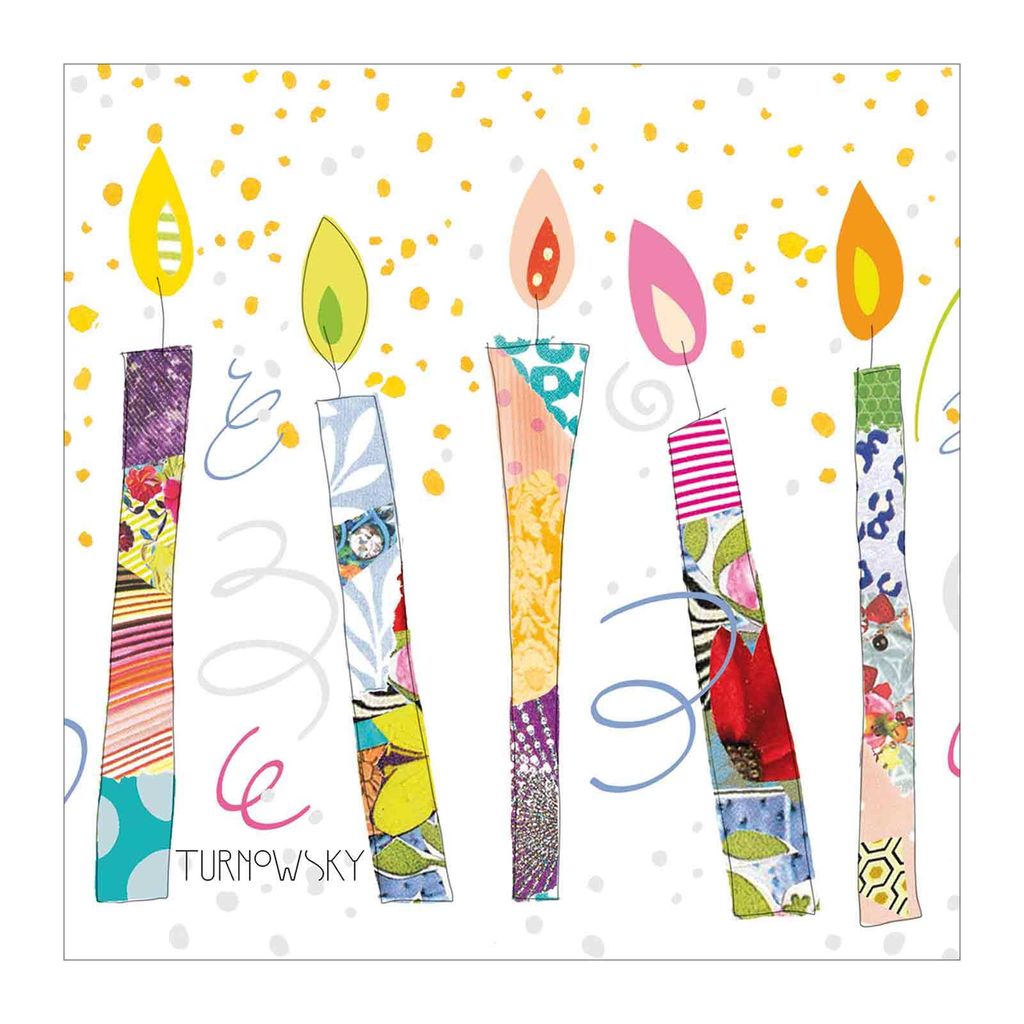 Servietten 33x33 cm - Birthday Candles