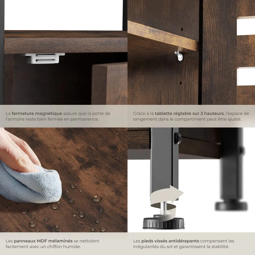 Optimiser votre espace avec l'armoire d'appoint DURHAM bois industriel