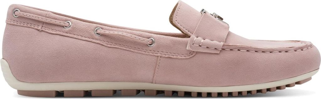 Tamaris Damen Slipper Leder Mokassin Zierspange sportlich 1-24630-44, Größe:37 EU, Farbe:Rosa