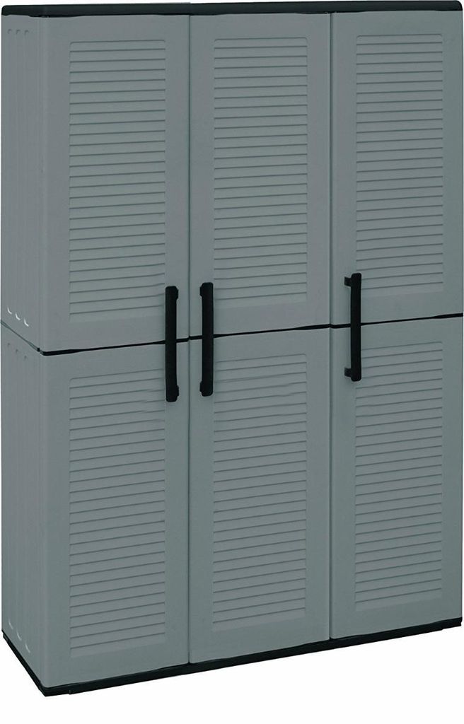 Trójdrzwiowa Szkaf Pvc 102X37X163Cm Szara 3X10 Zdjęcie produktu 
