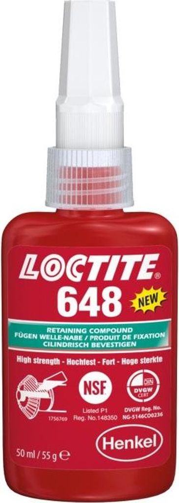 Loctite 648 Vysokopevnostní upevňovač spojů 50 ml Obrázek produktu 