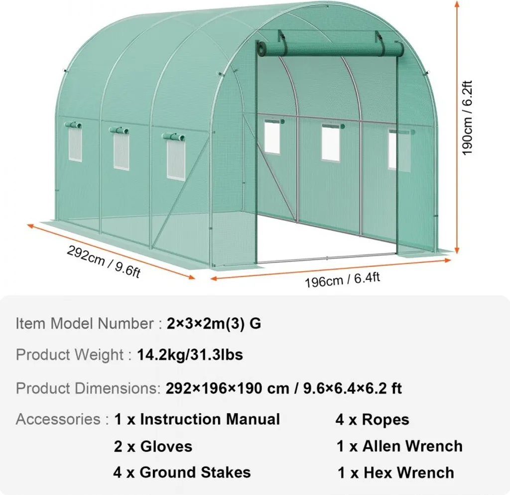 Serre maraîchère praticable 6m² avec bâche armée et aération optimale