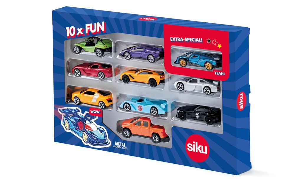 SIKU 10er-Set Sportwagen 10-tlg. SIKU 0450 Produktbild 