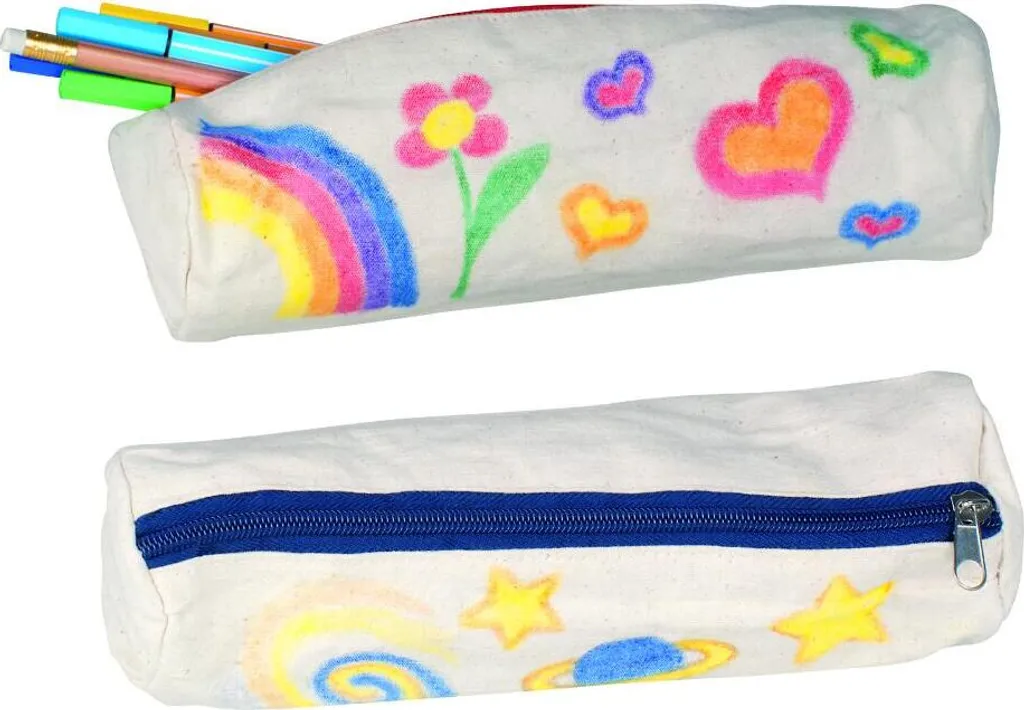 Astuccio Goki in Tela 23cm: Portamatite da Disegnare e Colorare