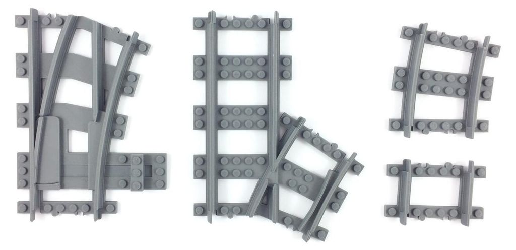 Trixbrix Weiche rechts R40, modular – Schienen kompatibel Produktbild 