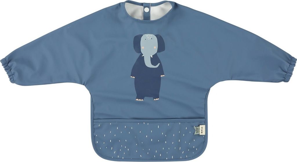 Trixie Lätzchen mit Ärmeln - wasserdichtes Baby Lätzchen Mrs. Elephant