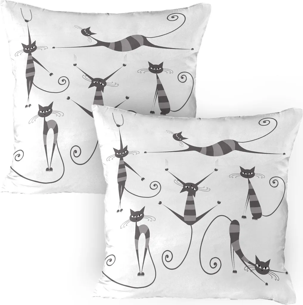 Federe 80x80 Gatto ABAKUHAUS per Cameretta e Divano - Set 2