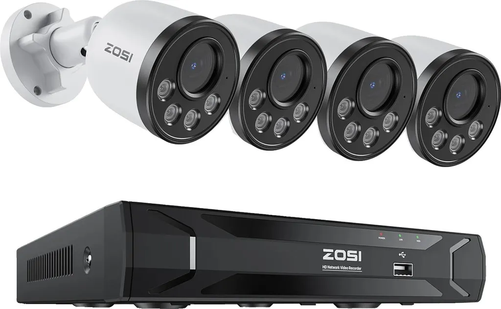 Système Caméra Sécurité 4MP NVR 8CH 4 Caméras 2To - Kit Vidéosurveillance