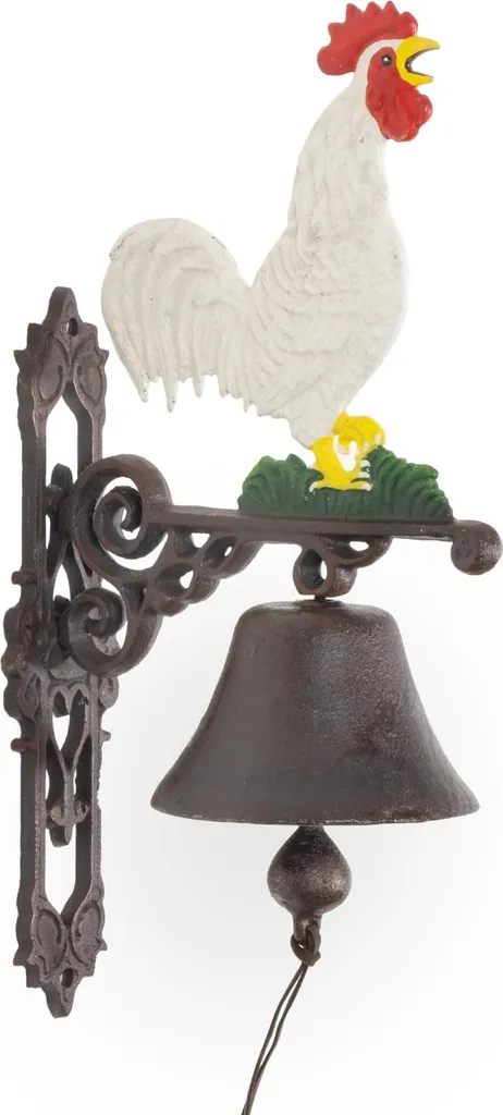 Moritz Campana Gallo Bianco 60cm Ghisa | Arredo Esterno Shabby Retrò