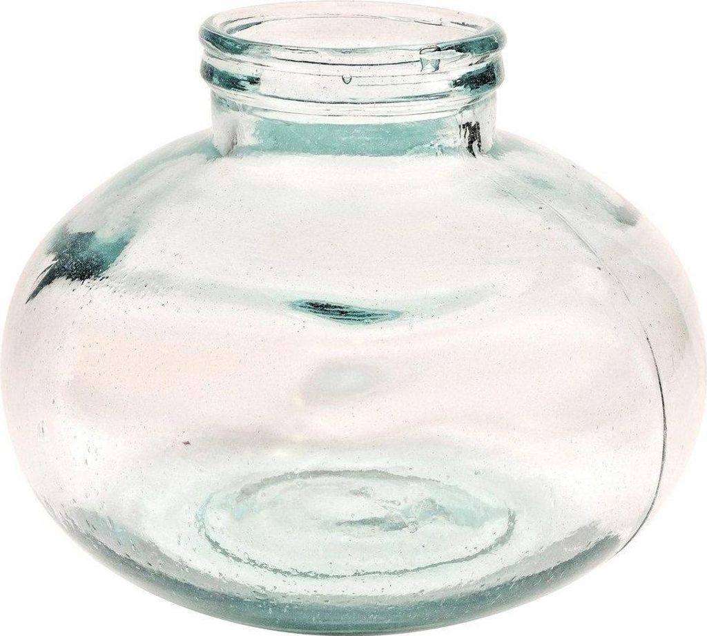 INNA-Glas Kugelvase Brenden aus Glas, recycelt, klar, 20cm, Ø25cm - Dekovase