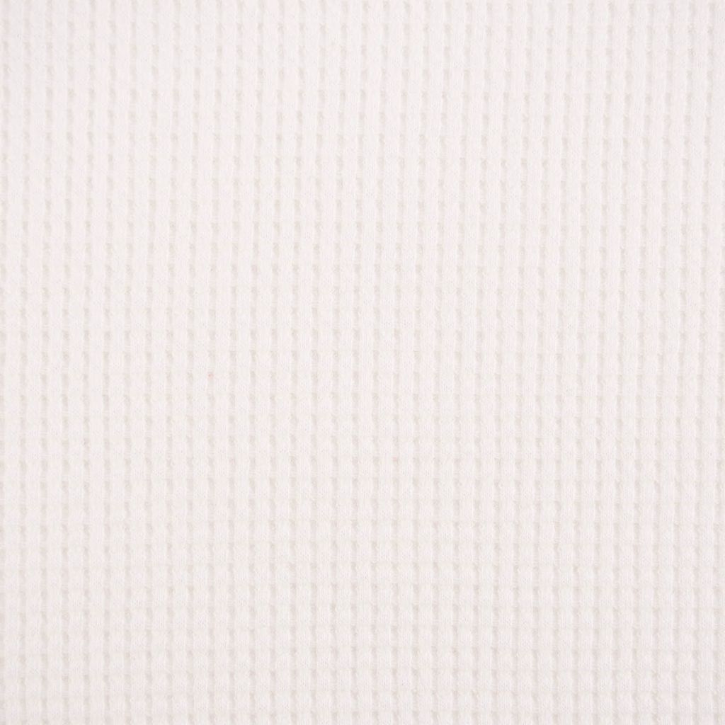 Organic Stoff Meterware Bio Waffeljersey Waffelstrick creme 1,45m