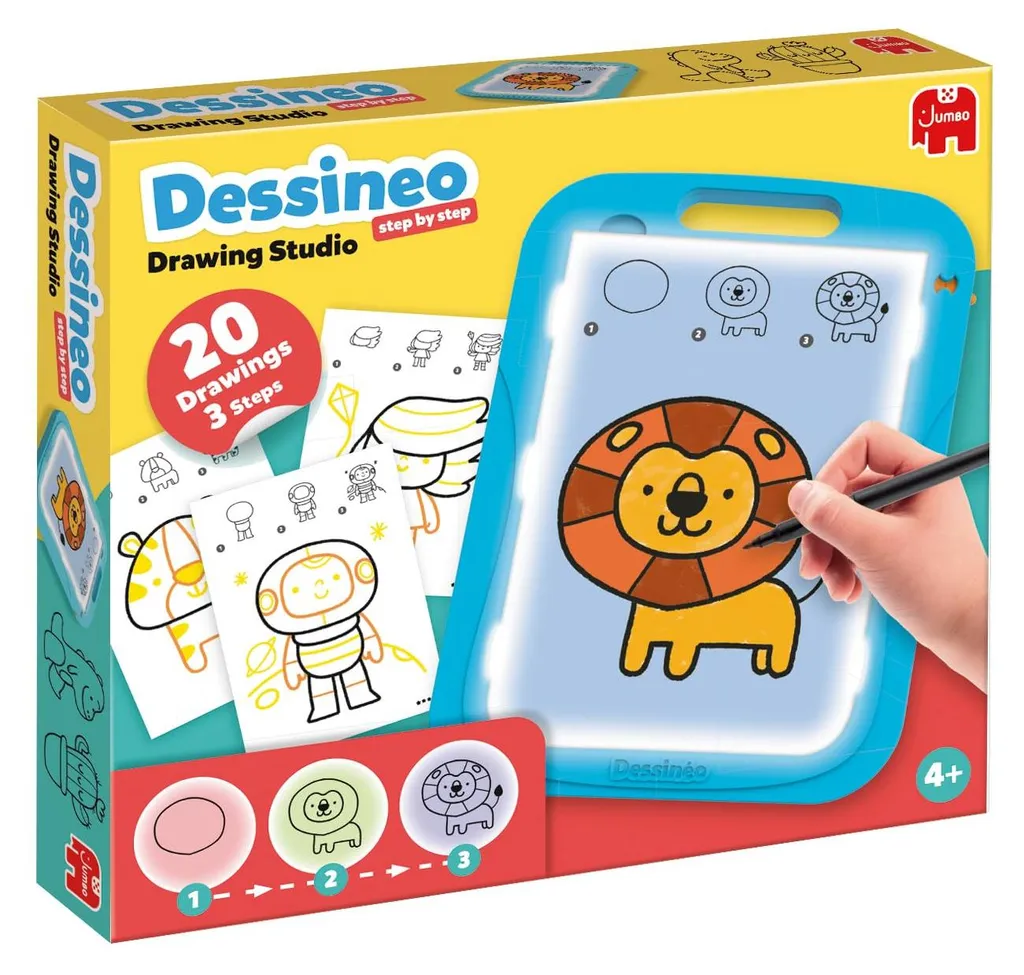 Dessineo Set de Dessin avec Projecteur - 30 Modèles Évolutifs Enfant