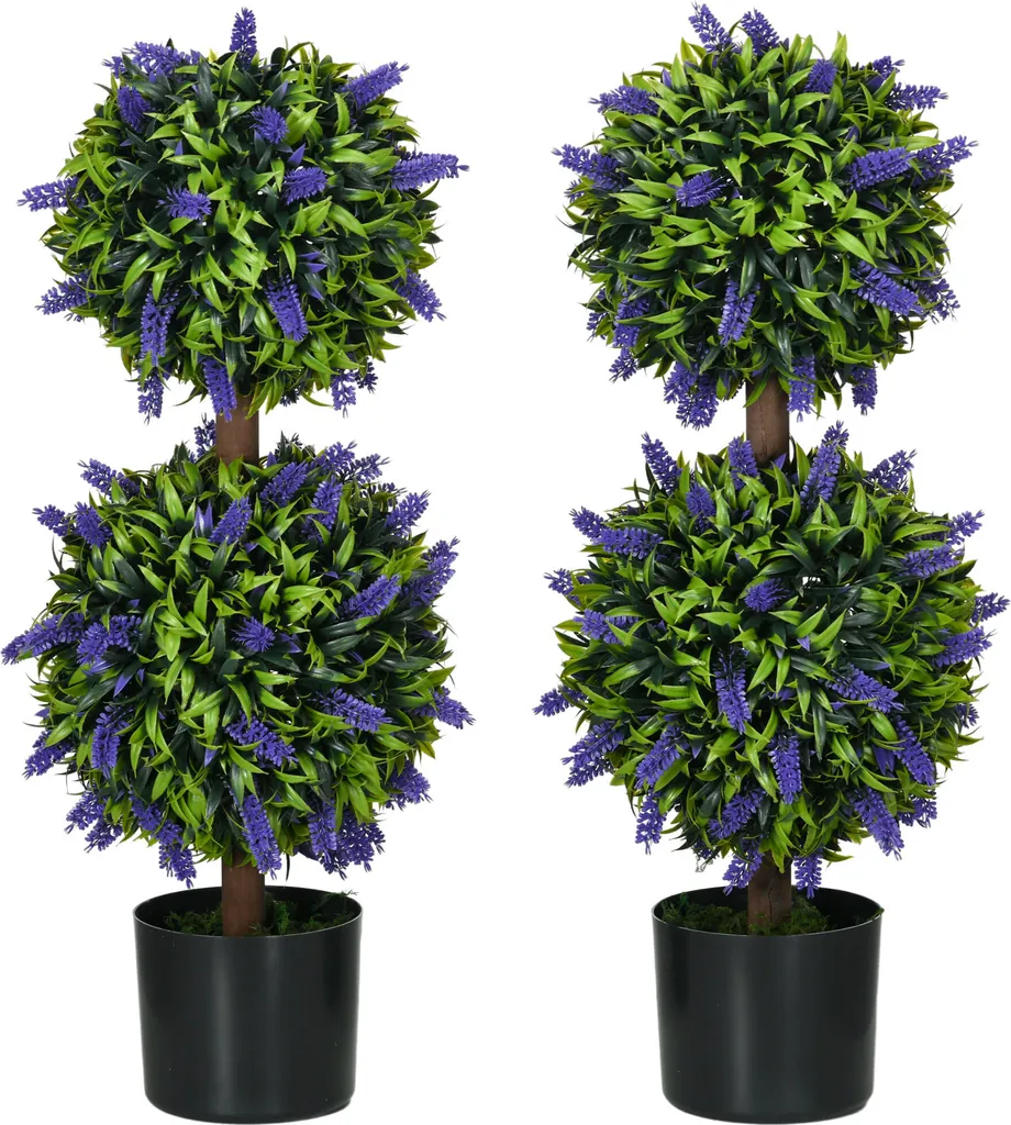 Plante Artificielle Lavande 70cm en Pot x2 - Déco Salon et Jardin