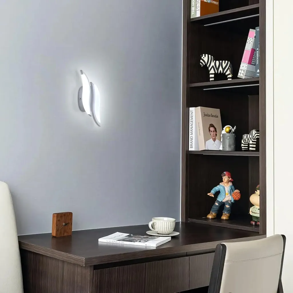 Lampe murale LED design rectangulaire 12W éclairage intérieur blanc - 3