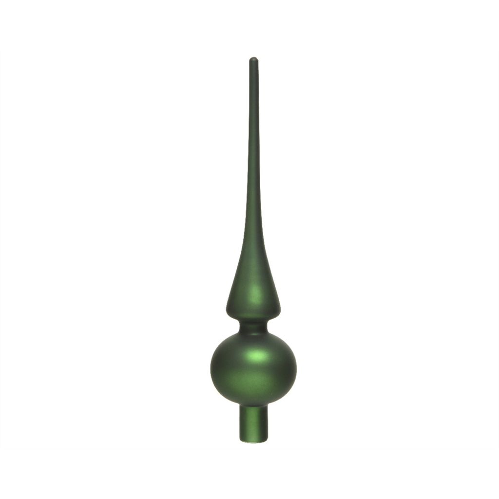Christbaumspitze Glas 26cm piniengrün matt Produktbild 