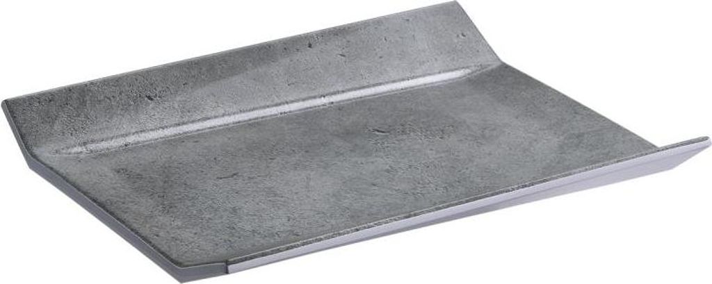 APS 84401 GN 1/2 Tablett ELEMENT, 32,5 x 26,5 cm, Höhe 3,5 cm, Melamin, Betonoptik