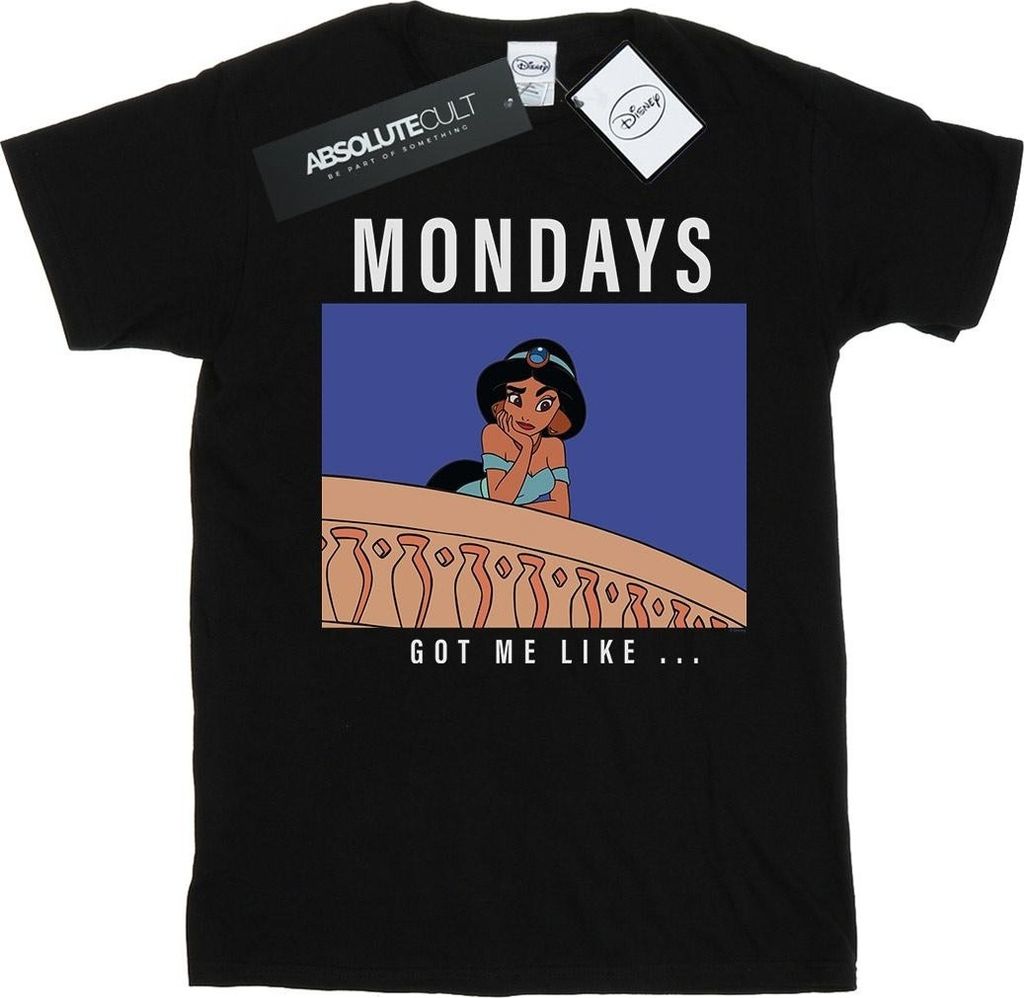 Disney Princess - "Mondays Got Me Like" T-Shirt für Herren BI44266 (M) (Schwarz)