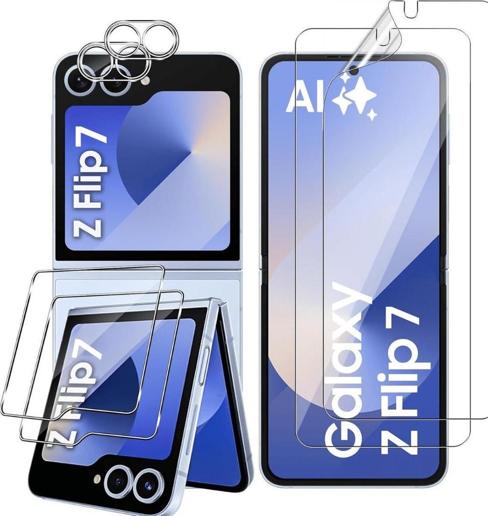 6X Schutzglas für Samsung Galaxy Z Flip 7 5G Display Kamera Panzerglas Panzerfolie