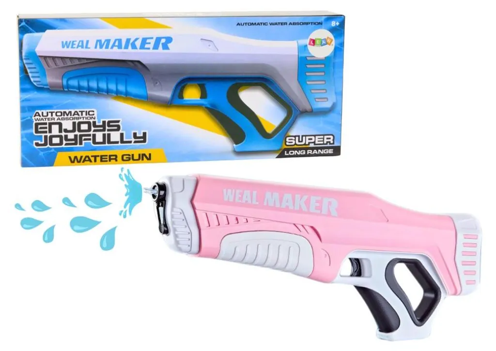 Pistolet à eau automatique rose 350 ml : pistolet électrique puissant