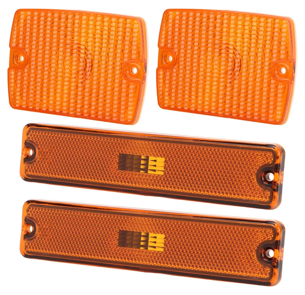 Remplacement feux de position latéraux jaune pour Jeep Wrangler YJ 4PC