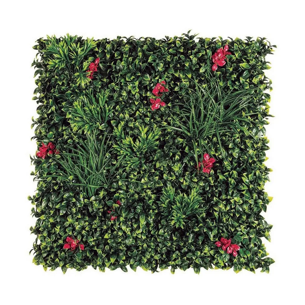 Pannello Bougainvillea Sintetica VILLA 1x1m Verde - Siepe Verticale Premium