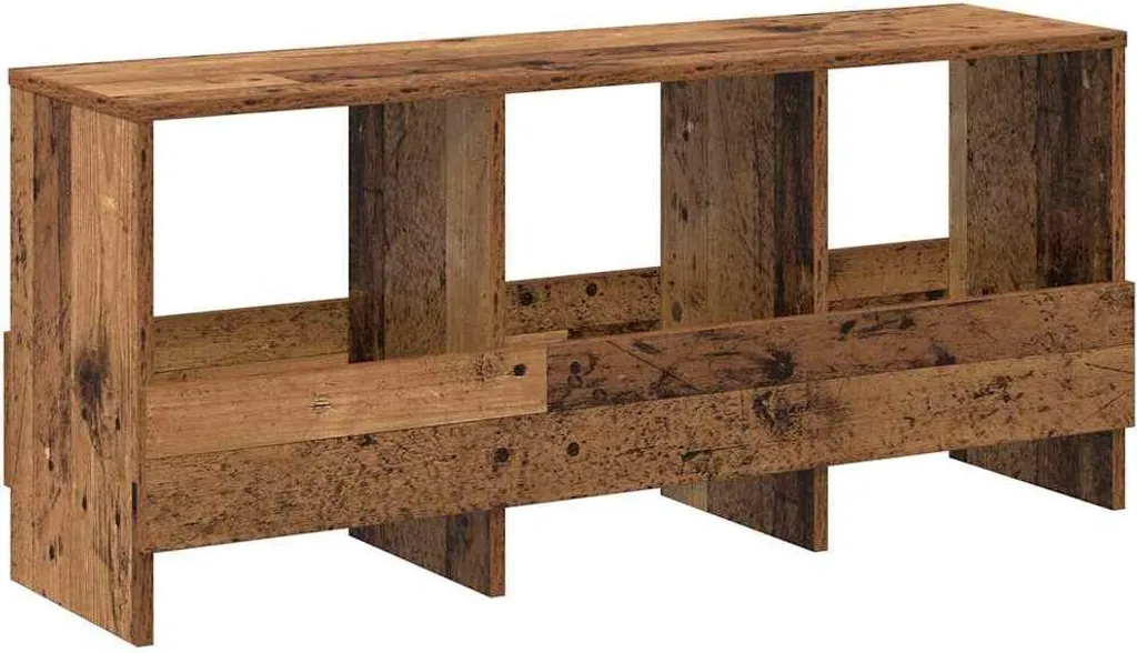 Scaffale per riviste in legno riciclato 102 x 30 x 45 cm
