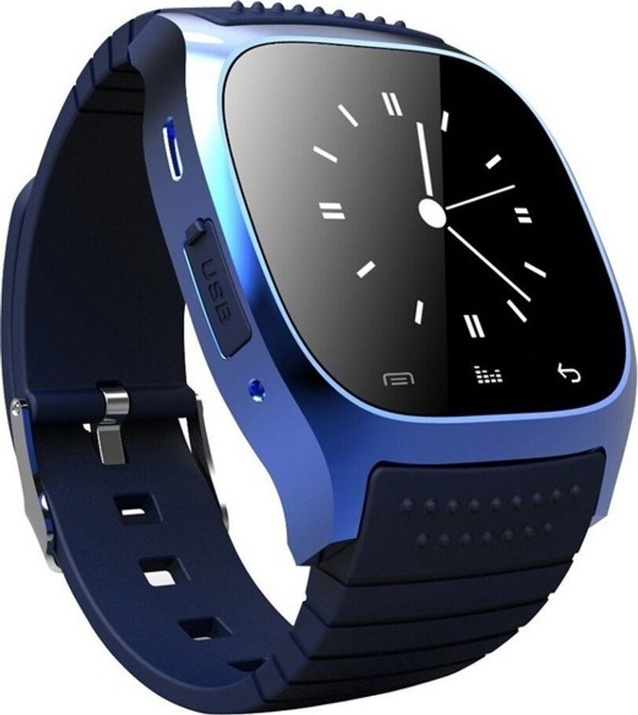 Écran taktile Bluetooth M26 Montre intelligente - Bleu