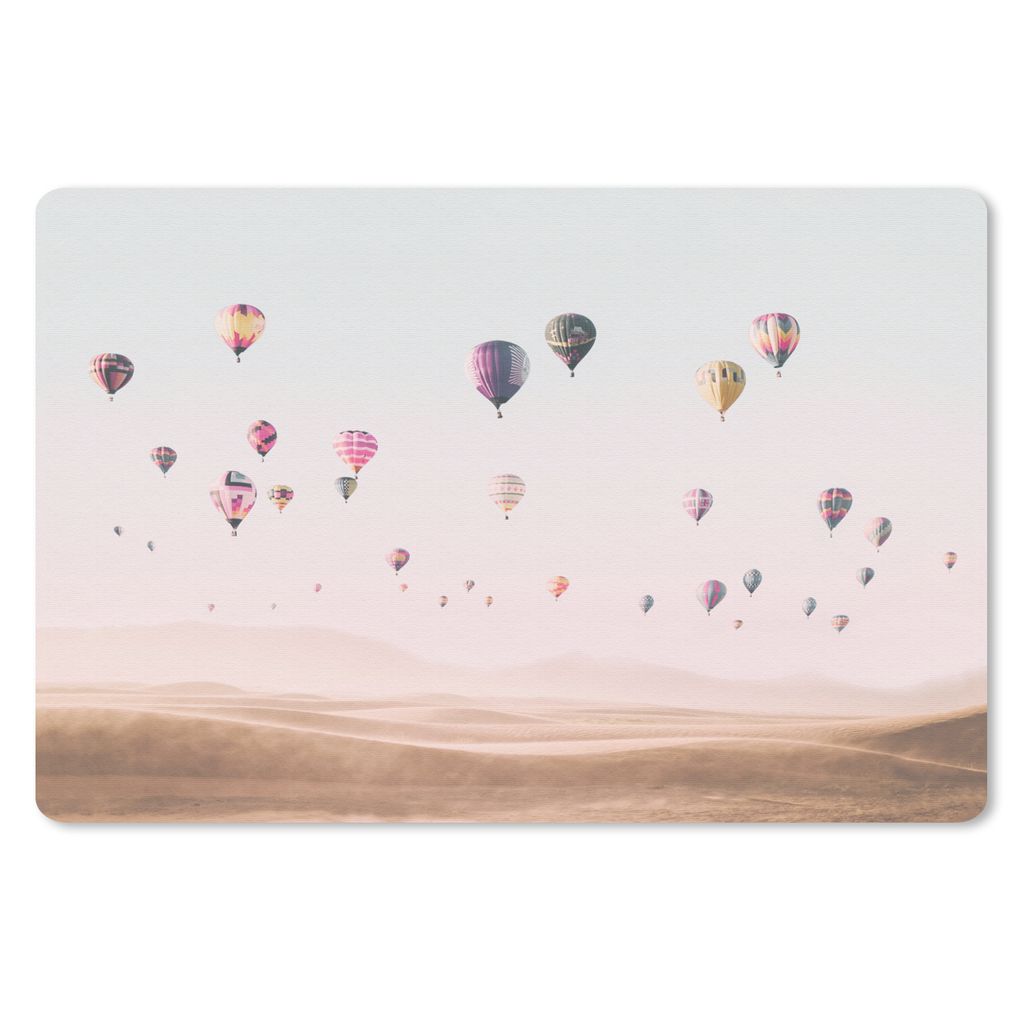 MuchoWow Mauspad Mousepad Heißluftballon - Wüste - Himmel - Landschaft - Natur 27x18 cm - Mousepads - Maus Mat - Pad - Mausunterlage - Büroart...