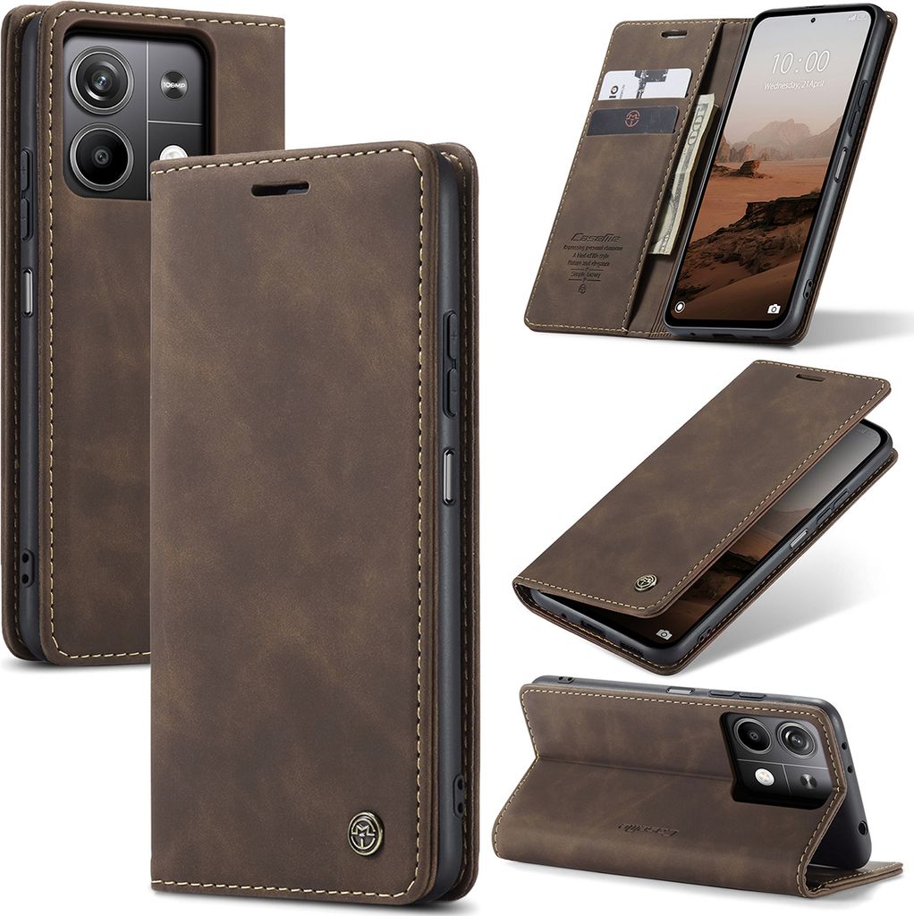 Xiaomi Redmi Note 13 5G Case, RetroPolyuréthaneLeather Case Image du produit 