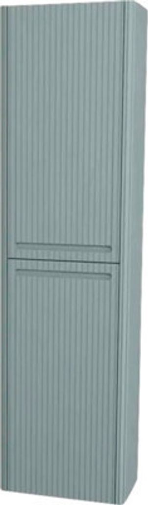 Hängehochschrank mit 2 Türen und Wäschekorb Devo Gloria 2.0 links BxHxT 40x172x33 cm fjord geriffelt