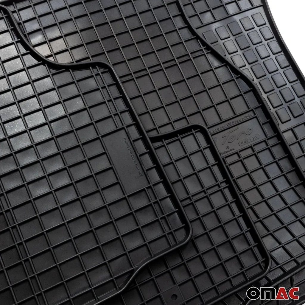 Set di tappetini e rivestimenti per il bagagliaio per Dacia Sandero 2012-2024 in gomma nera 5x - 12