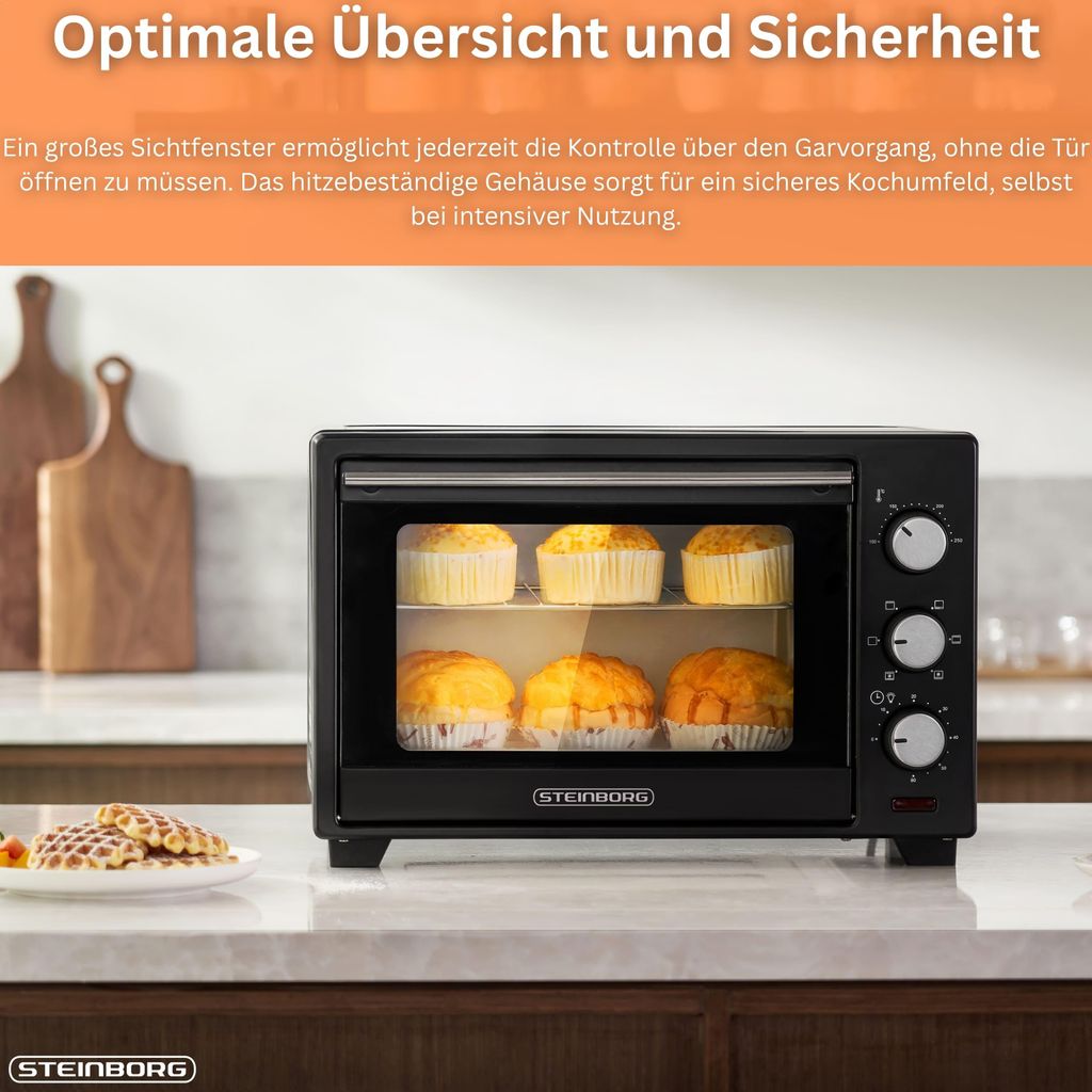 Plaque De Cuisson (baking Tray) Pour Four Steinborg SB-500 10L - Couleur Noire, NEUVE Sous Emballage