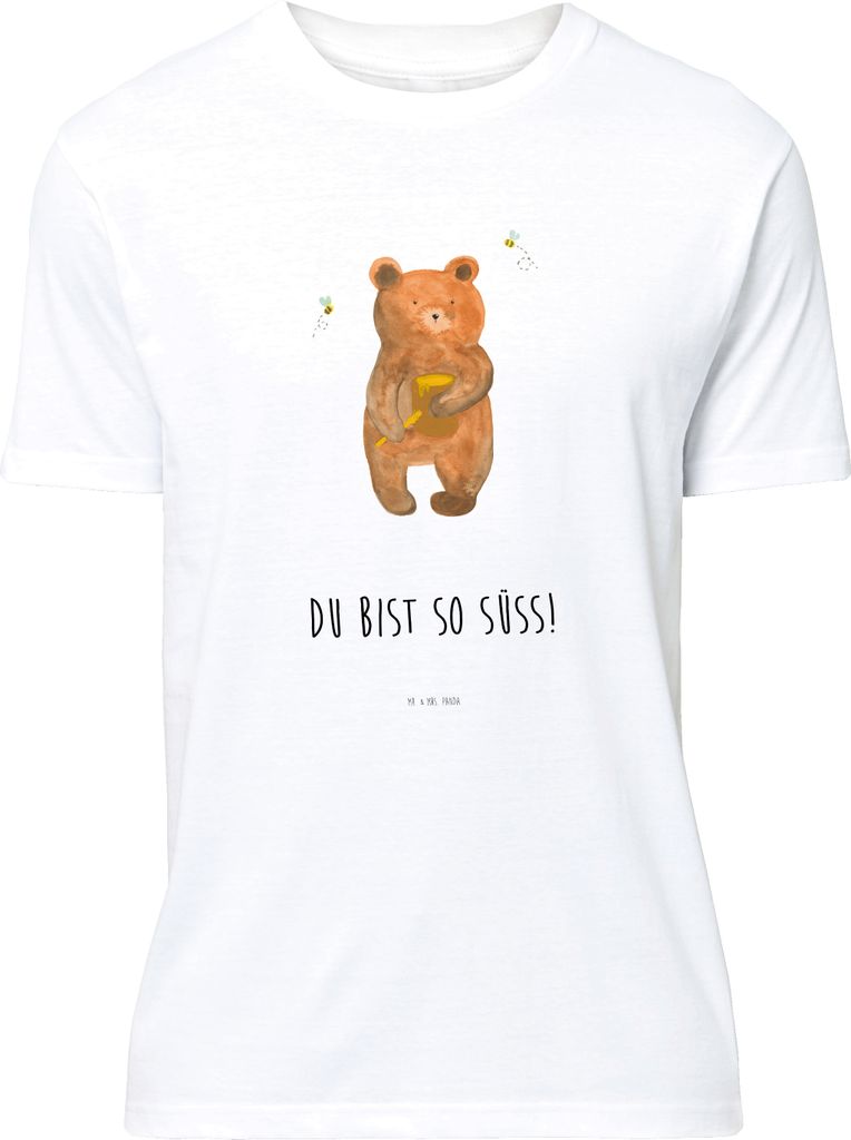 Mr. & Mrs. Panda Shirt Bär Honig - Weiß - Geschenk, Honigbär, Partner, Teddy, Basic-Shirt, S T-Shirt, Liebe, oberteil, Tshirt